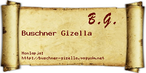 Buschner Gizella névjegykártya